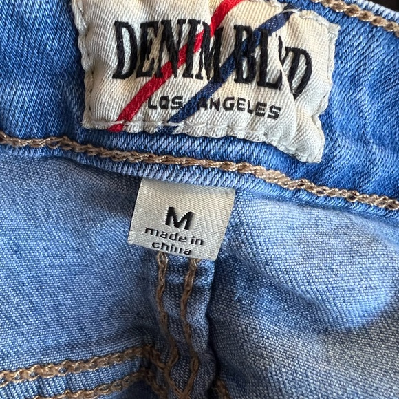Denim BLVD Los Angles Distressed Denim Pencil Skirt - Picture 7 of 7